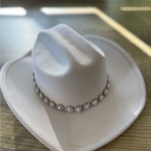 Ivory Cowboy Hat with Rhinestone Band